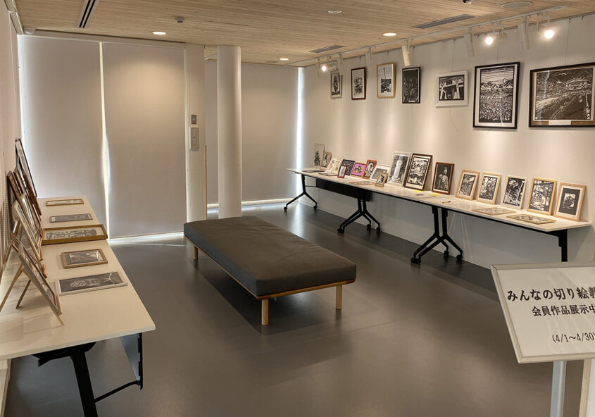 切り絵展示 箕輪町防災交流施設 みのわBASE